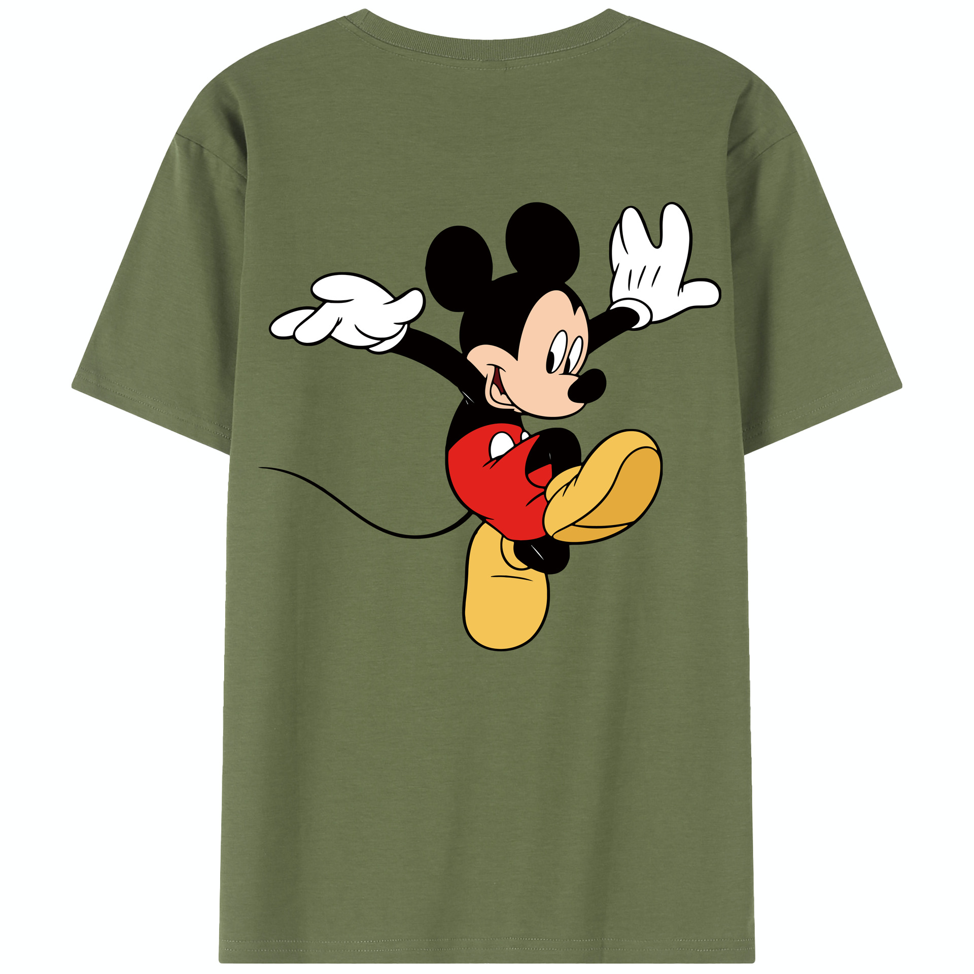 （画像用） ミッキーマウス Mickey Mouse 綿100％半袖Tシャツ（背面プリント）